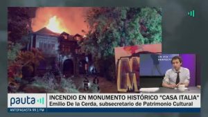 Viña del Mar, incendio del monumento histórico Casa Italia