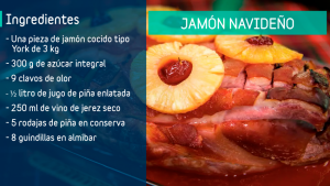 Jamón con piña para deslumbrar en Navidad