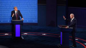 El primer debate entre Trump y Biden en una palabra: caos