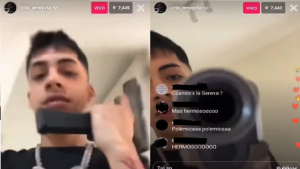 Polémica de Cris MJ: el cantante a través de Instagram mostró una supuesta arma