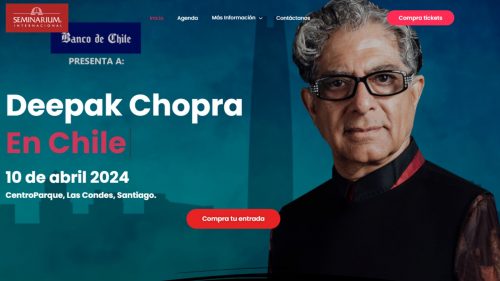 Deepak Chopra vuelve a Chile a proponernos una transformación personal