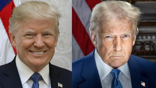 Revuelo causó el nuevo retrato presidencial de Donald Trump en redes sociales