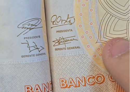 Banco Central aclara que billetes de $20.000 con la palabra 