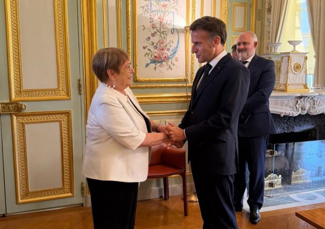 Bachelet se reúne con Macron y activa ofensiva diplomática por la Secretaría General de la ONU