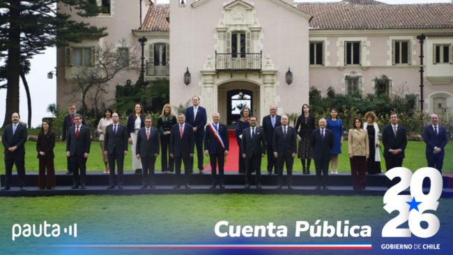 Presidente Kast encabeza la primera fotografía oficial de su gabinete antes de la Cuenta Pública