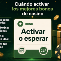 Cuándo activar los mejores bonos de casino