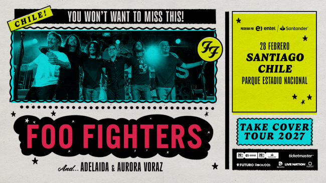 Foo Fighters confirma su regreso a Chile: tocará en febrero de 2027 en el Parque Estadio Nacional