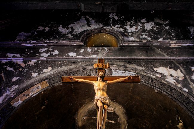 Iglesia de la Veracruz avanza en su restauración a siete años del incendio durante el estallido social