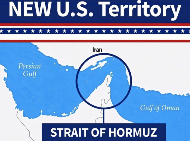 Trump publica mapa que muestra al estrecho de Ormuz como “nuevo territorio” de Estados Unidos