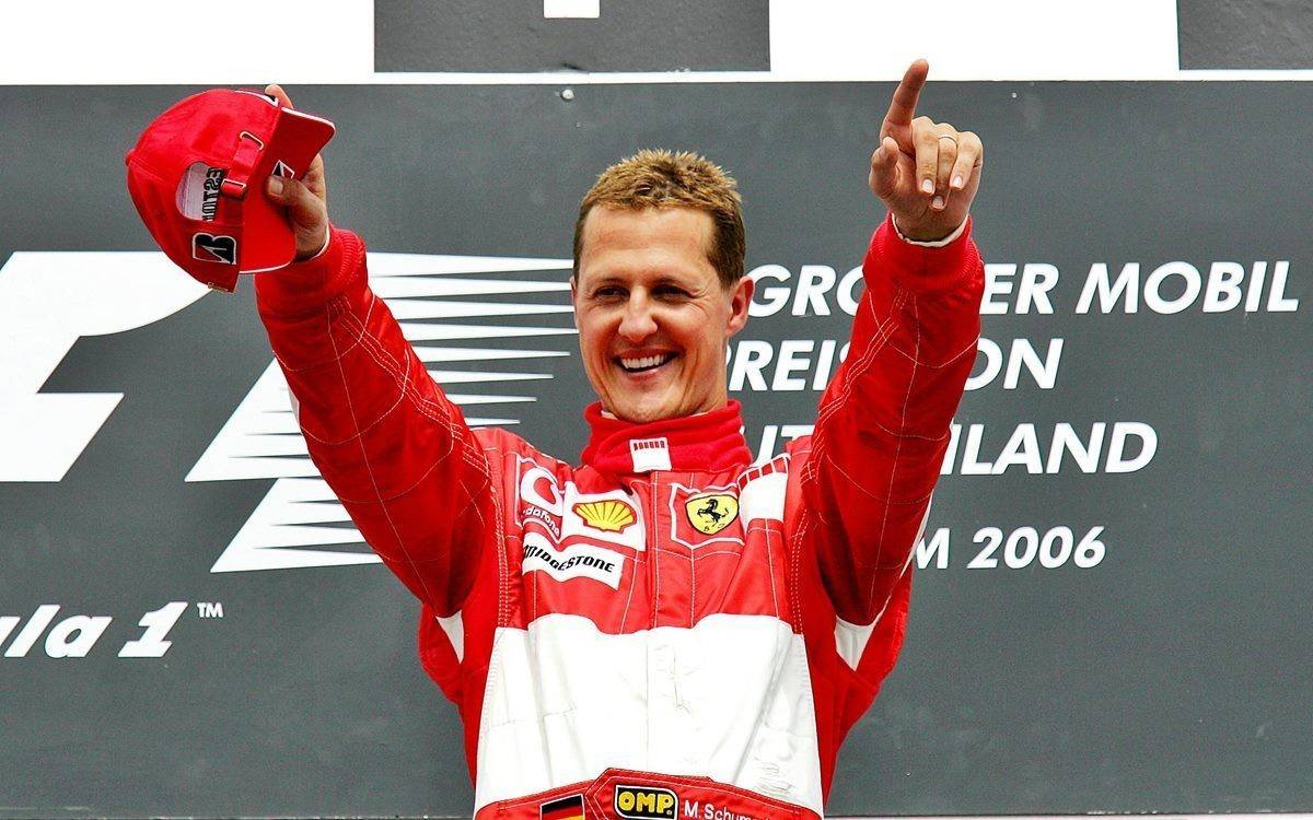 Schumacher celebrando el primer lugar en el gran Premio de Alemania 2006.Créditos: Fórmula 1
