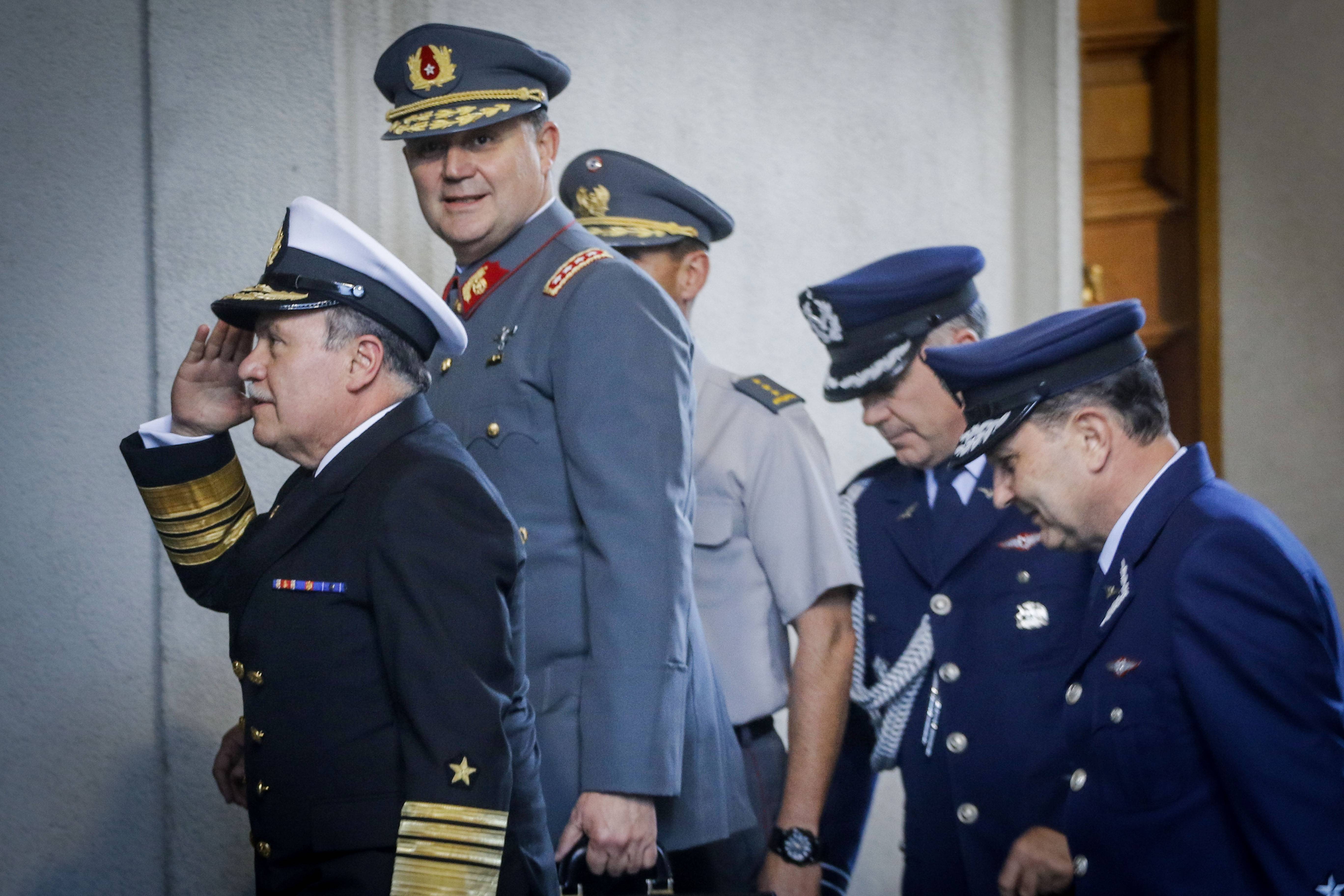 Comandantes en jefe de las Fuerzas Armadas. Crédito: Agencia Uno